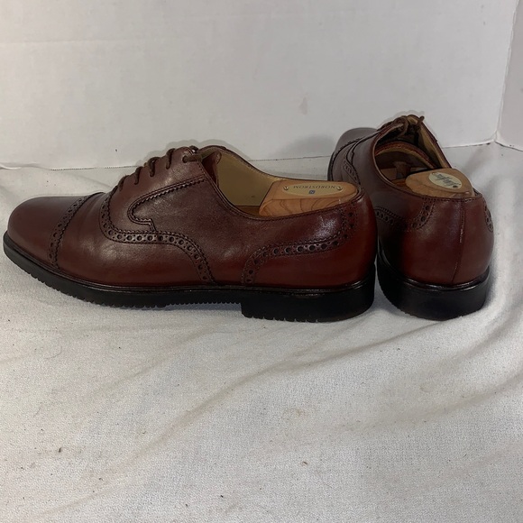 Bally Men\'s Oxford Brogue Brown Leather Dress Shoes